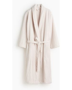 H&M Bademantel mit Struktur - Natur