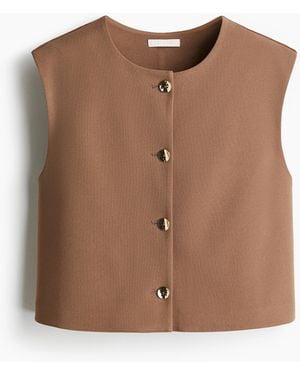 H&M Interlock-Gilet - Braun