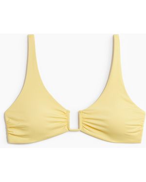 H&M Wattiertes Bikinitop - Mettallic