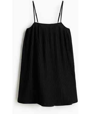 H&M Pleated strappy dress - Schwarz