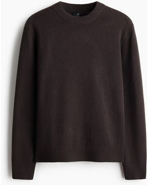H&M Wollpullover in Regular Fit - Schwarz