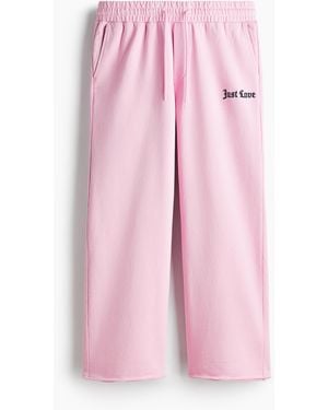 H&M Joggpants aus Baumwolle in Relaxed Fit - Pink