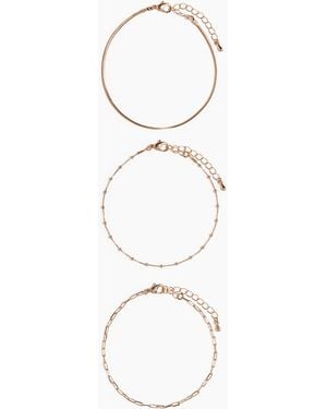 H&M 3er-Pack Fusskettchen - Weiß