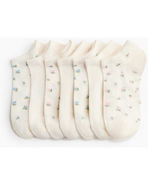 H&M 7er-Pack Sneakersocken - Natur