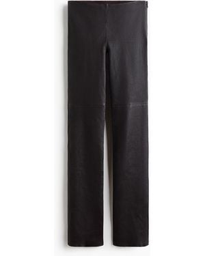 H&M Lederhose - Schwarz
