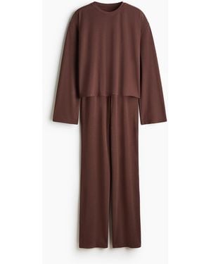 H&M Pyjama aus Jersey - Braun