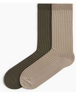 H&M 2er-Pack Socken aus Bambus-Viskose-Mix - Grün