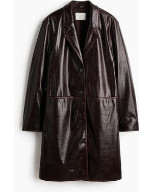 H&M Mantel mit Coating - Schwarz