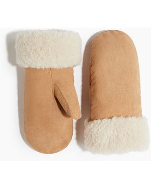 H&M Warm gefütterte Fäustlinge - Weiß