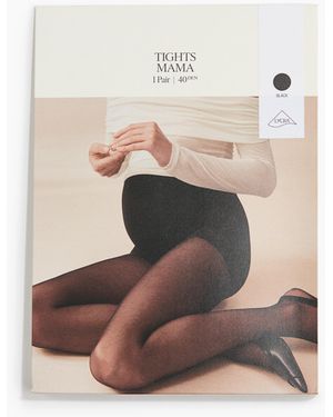 H&M MAMA Tights mit Lycra in 40 Denier - Weiß