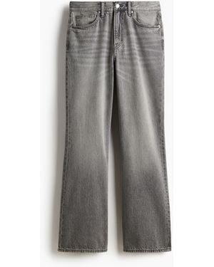 H&M Bootcut Regular High Jeans - Grau