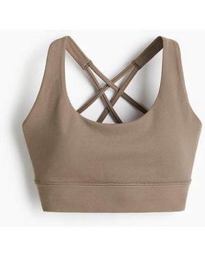 H&M Sport-BH mit SoftMoveTM Medium Support - Natur