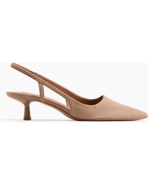 H&M Slingpumps mit Kitten Heel - Weiß
