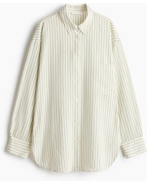 H&M Oversized Bluse aus Viskosegemisch - Weiß