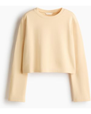 H&M Kurzshirt aus Interlockjersey - Natur