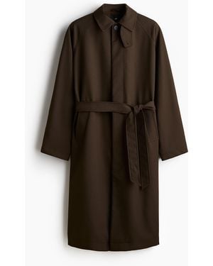 H&M Lässiger Mac Coat mit Gürtel - Braun