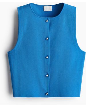H&M Gestricktes Gilet - Blau