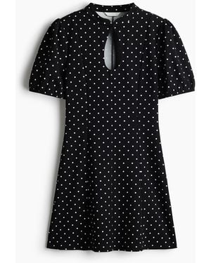 H&M Jurk Met Splitje Van Punta Di Roma - Zwart