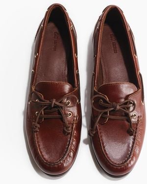 H&M Bootsschuhe aus Leder - Braun