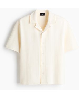 H&M Freizeithemd in Relaxed Fit - Weiß