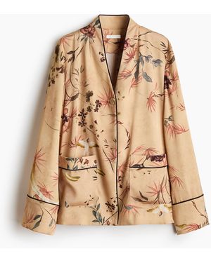 H&M Blouse Met Print - Naturel