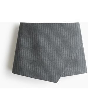 H&M Skort im Wickelschnitt - Grau