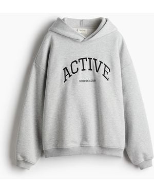 H&M Oversized Sport-Hoodie - Grau