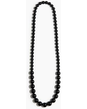 H&M Extralange Perlenhalskette - Schwarz
