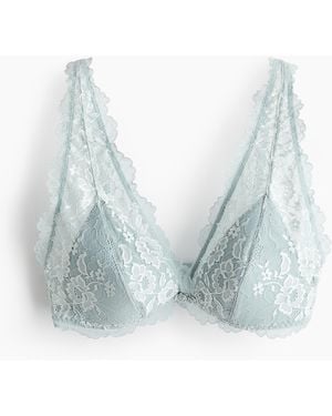 H&M Wattierter Soft-BH aus Spitze - Blau