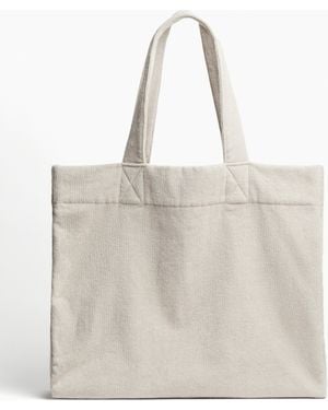 H&M Strandtas Van Katoenen Badstof - Naturel