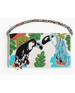 H&M Perlenbesetzte Clutch - Blau
