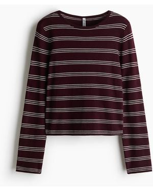 H&M Langarmshirt aus Feinstrick - Rot