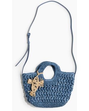 H&M Crossbody-Strohtasche - Blau