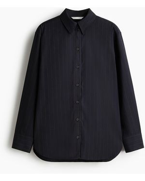 H&M Oversized Bluse - Schwarz