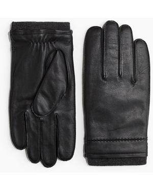 H&M Lederhandschuhe - Schwarz