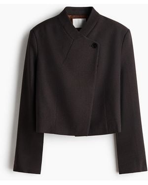 H&M Oversized Single-breasted Blazer - Zwart