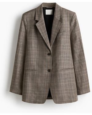 H&M Blazer aus Leinenmix - Braun