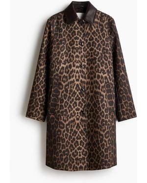 H&M Car Coat aus Twill - Braun