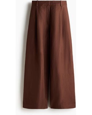 H&M Weite Hose aus Leinengemisch - Braun