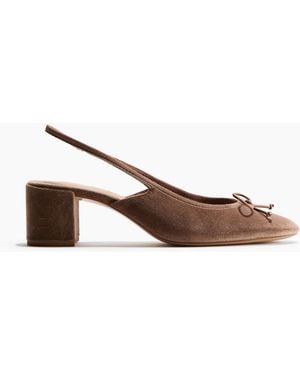 H&M Slingpumps mit Blockabsatz - Braun