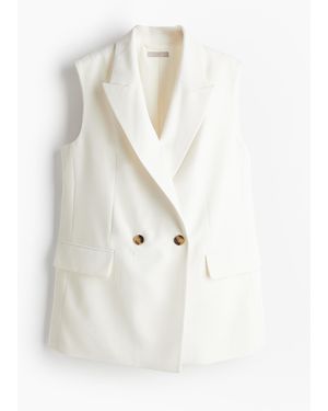 H&M Ärmelloser Twillblazer - Weiß