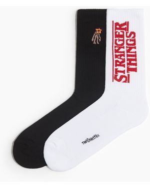 H&M 2er-Pack Socken - Weiß
