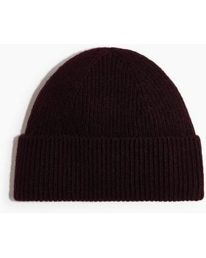 H&M Gerippte Mütze aus Wollgemisch - Schwarz