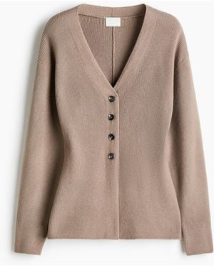 H&M Taillierter Cardigan - Natur