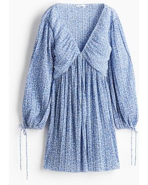H&M Plissee-Kleid - Blau