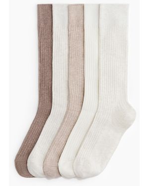 H&M 5er-Pack Socken - Weiß