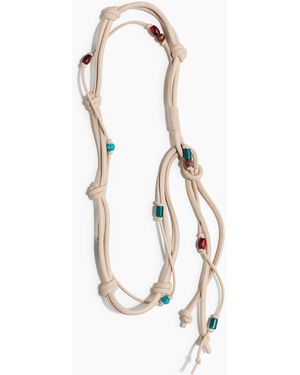 H&M Embellished cord belt - Weiß