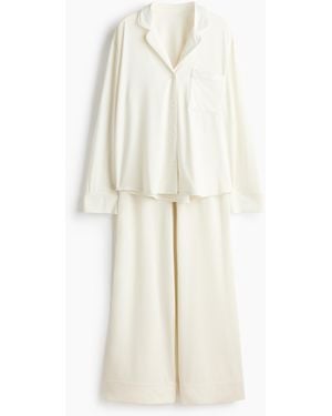 H&M Pyjama aus Viskosemix - Weiß