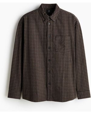 H&M Katoenen Overhemd - Zwart