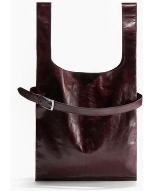 H&M Grosse Tote Bag aus Leder - Lila